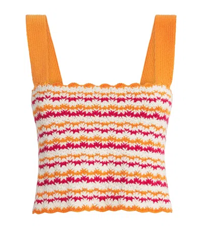 Escvdo Crochet Wayra Crop Top In Multi