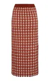 Escvdo Exclusive  Motupe Cotton Crochet Maxi Skirt In Brown
