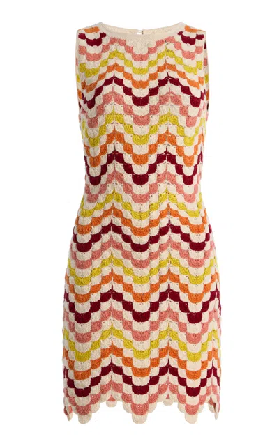 Escvdo Exclusive Solana Intarsia Cotton Mini Dress In Multi