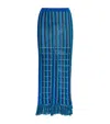 Escvdo Fringe Misti Maxi Skirt In Blue