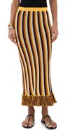 Escvdo Misti Midi Skirt Yellow/tobacco