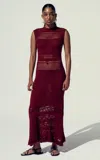 Escvdo Nanay Cotton Knit Dress In Red