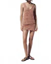 Escvdo Ofrenda Mini Skirt In Brown - Ivory In Brown