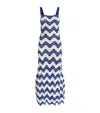 Escvdo Organic Cotton Crochet Marea Maxi Dress In Multi