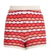 Escvdo Organic Cotton Crochet Mullu Shorts In Red