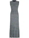 Escvdo Pacifico Cotton Knit Maxi Dress In Blue