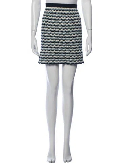 Pre-owned Escvdo Patterned Crew Neck Sweater In White