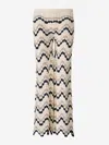 Escvdo Safi Crocheted Cotton Flared Pants In Neutral