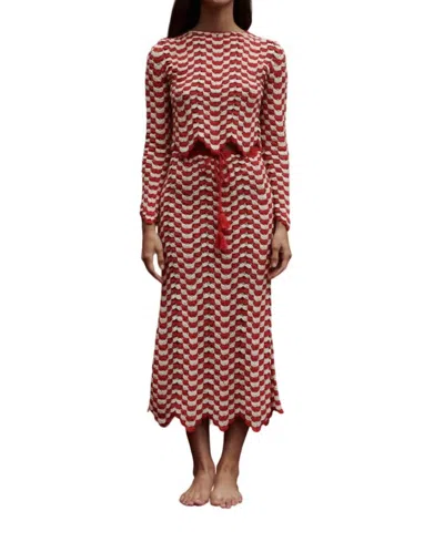 Escvdo Safi Skirt In Pomelo-ivory In Multi