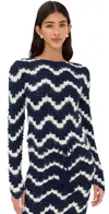 Escvdo Safi Top Ivory/navy In Ivory/navy