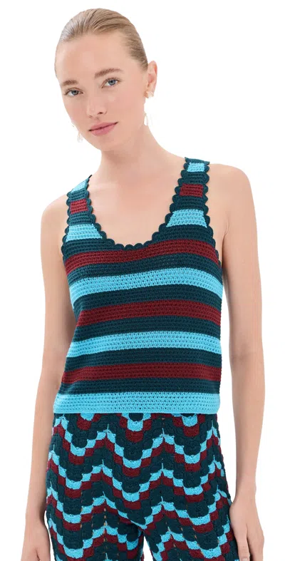 Escvdo Santos Tank Top Cerulean In Multi