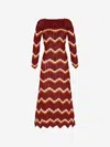 Escvdo Sumac Maxi Dress In Bordeaux / Orange