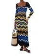 Escvdo Sumac Maxi Dress In Blues In Multi