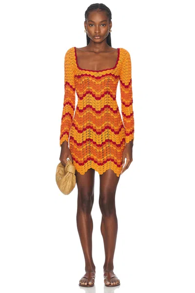 Escvdo Sumac Mini Dress In Orange & Sunset