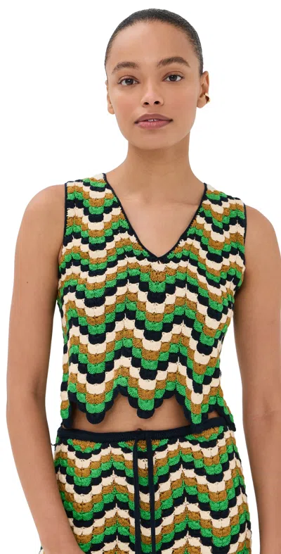 Escvdo Suspiro Top Green/blue