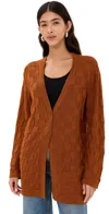 Escvdo Taki Light Knit Cardigan Lacre In Lacre