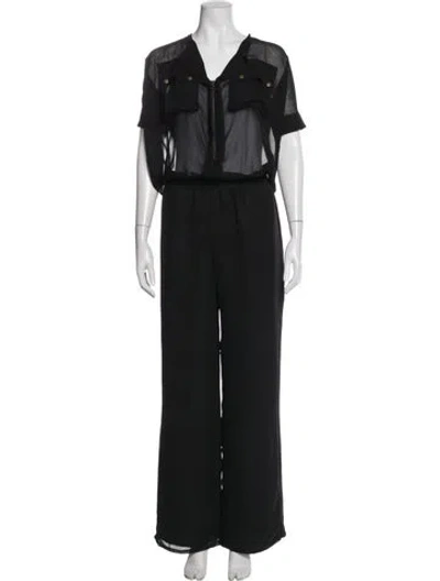 Pre-owned Ese Azenabor V-neck Jumpsuit In Black