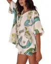 Esea 2pc Linen-blend Shirt & Short Set In Neutral