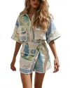Esea 2pc Linen-blend Shirt & Skirt Set