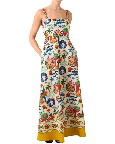 Esea Linen-blend Dress In Multi