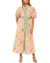 Esea Linen-blend Midi Dress In Pink