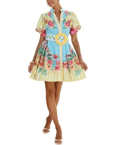 Esea Linen-blend Mini Dress In Multi