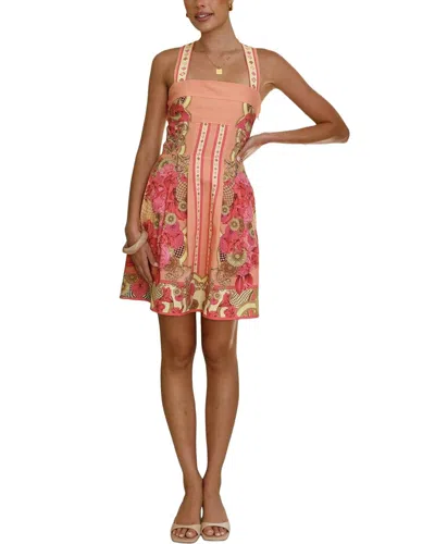 Esea Linen-blend Mini Dress In Pink
