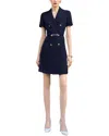 Esea Short Sleeve Mini Dress In Blue