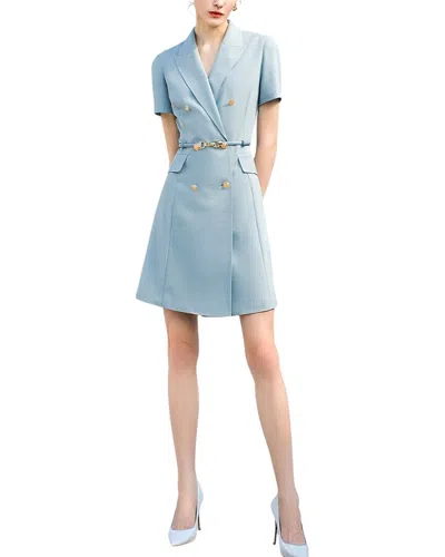 Esea Short Sleeve Mini Dress In Blue