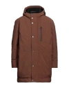 Esemplare Man Coat Brown Size L Polyester