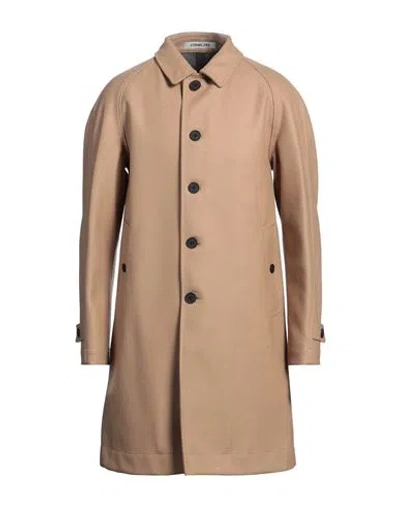 Esemplare Man Coat Camel Size 40 Virgin Wool, Polyester, Polyamide, Cashmere In Beige