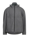 Esemplare Man Jacket Grey Size Xl Wool, Polyurethane In Grey