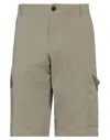 Esemplare Man Shorts & Bermuda Shorts Military Green Size S Polyamide, Elastane In Sage Green
