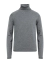 Esemplare Man Turtleneck Grey Size S Cotton, Virgin Wool, Silver