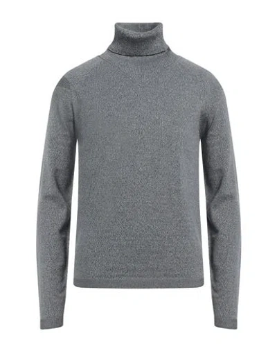 Esemplare Man Turtleneck Grey Size S Cotton, Virgin Wool, Silver