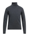 Esemplare Man Turtleneck Slate Blue Size M Cotton, Virgin Wool, Silver In Blue