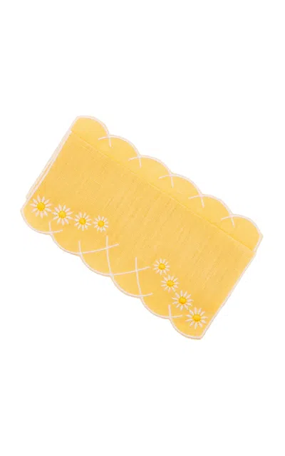 Esencial Hogar Daisy Aperitivo Cocktail Napkin In Butter Yellow; Set Of 4