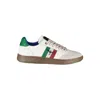 Esercito 1659 Italian Flag-stripe Leather Sneakers In White