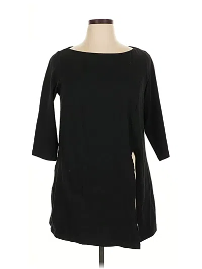 Pre-owned Eshakti 3/4 Sleeve Top Black Boatneck Tops