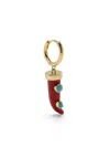 Eshvi Single Fang Charm Earring In 红色