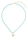 Eshvi Crab Necklace In ブルー