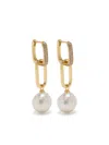 Eshvi Crystals Pearl Earrings In Neutrals