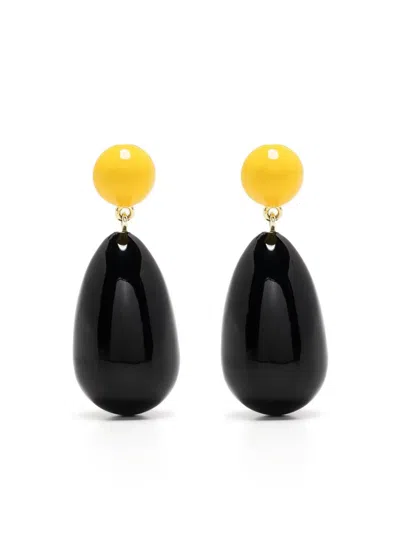 Eshvi Drop-design Earrings In Black