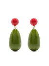Eshvi Drop-design Earrings In Green