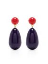 Eshvi Drop-design Earrings In Purple