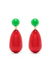 Eshvi Drop-design Earrings In Red