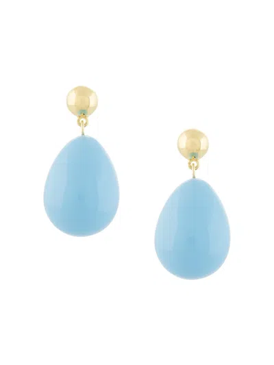 Eshvi Drop Pendant Earrings In Blue