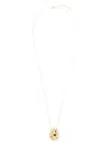 Eshvi Drop Shape Stones Necklace In Gold