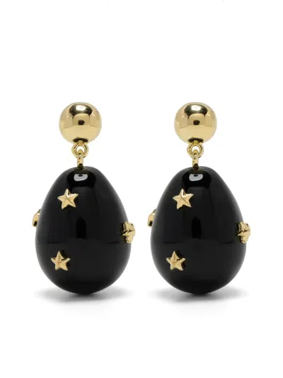 Eshvi Galaxy Drop Earrings In Black