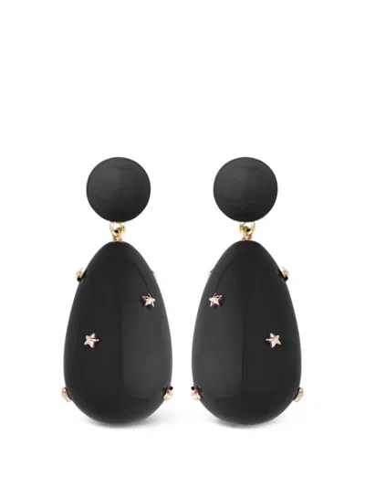 Eshvi Galaxy Drop Earrings In Black